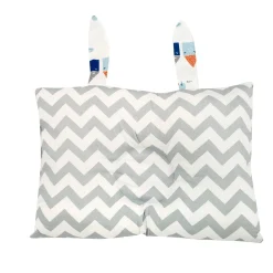 Abstract House White Print Double Sided Pillow