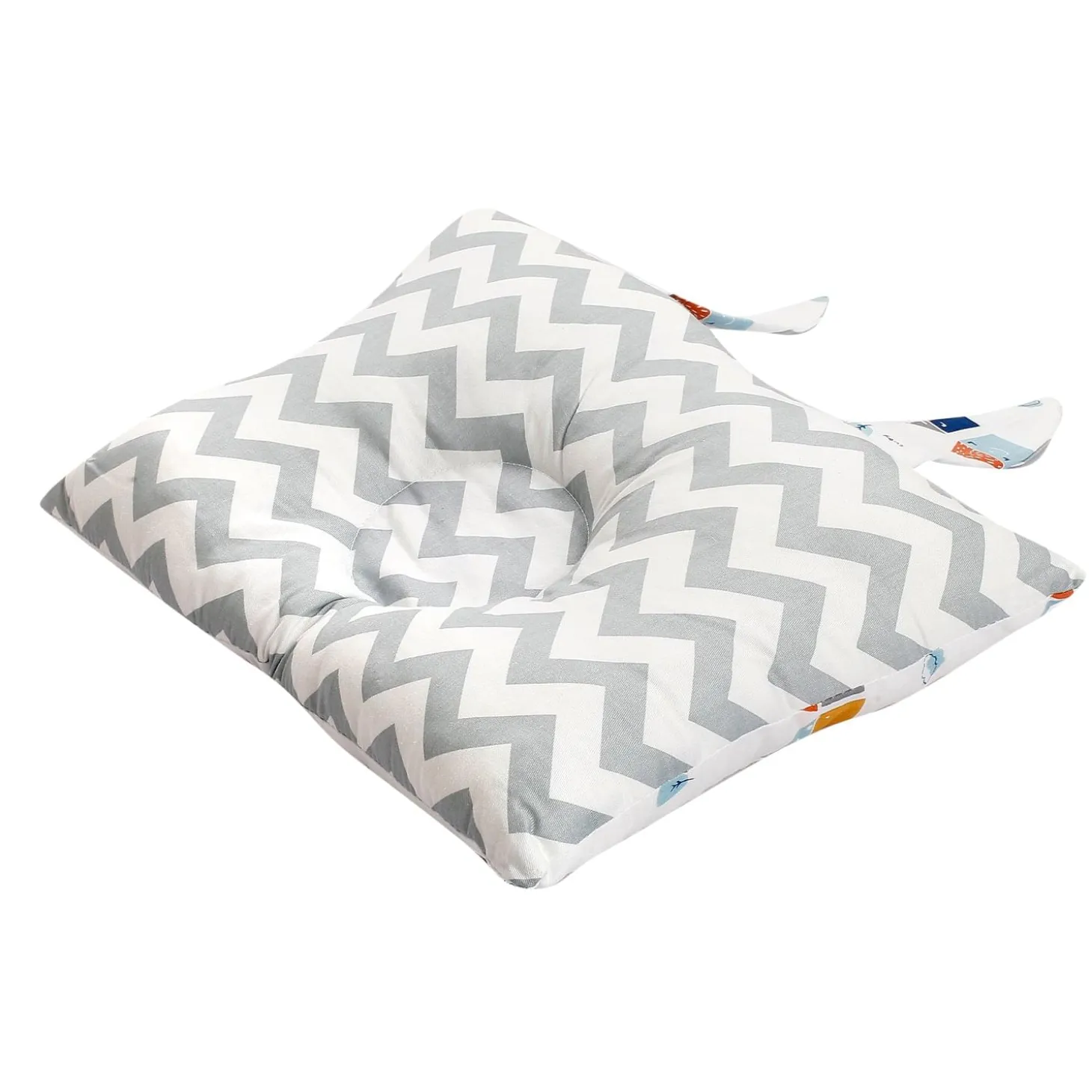 Abstract House White Print Double Sided Pillow