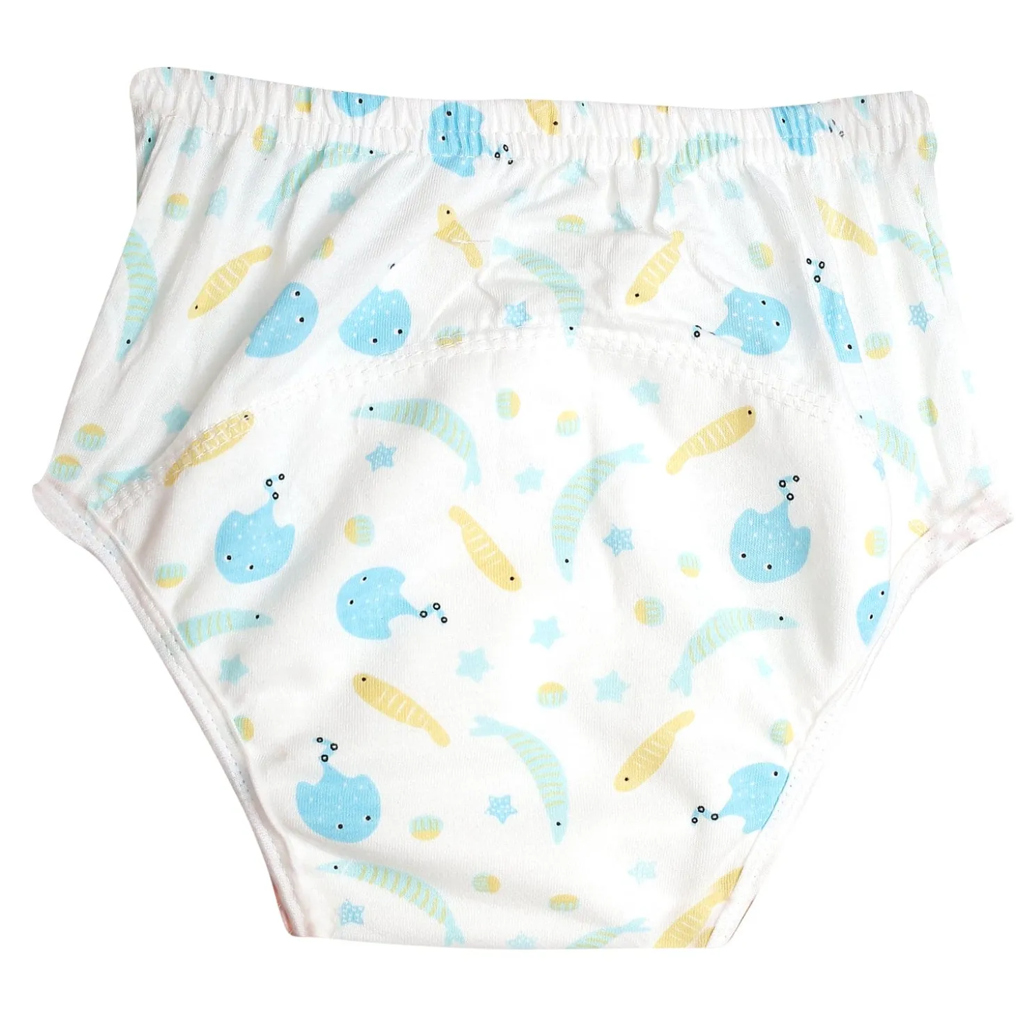Adjustable & Washable Cloth Diaper Panty 2 Pk Dinosaurs And Fish Multicolour