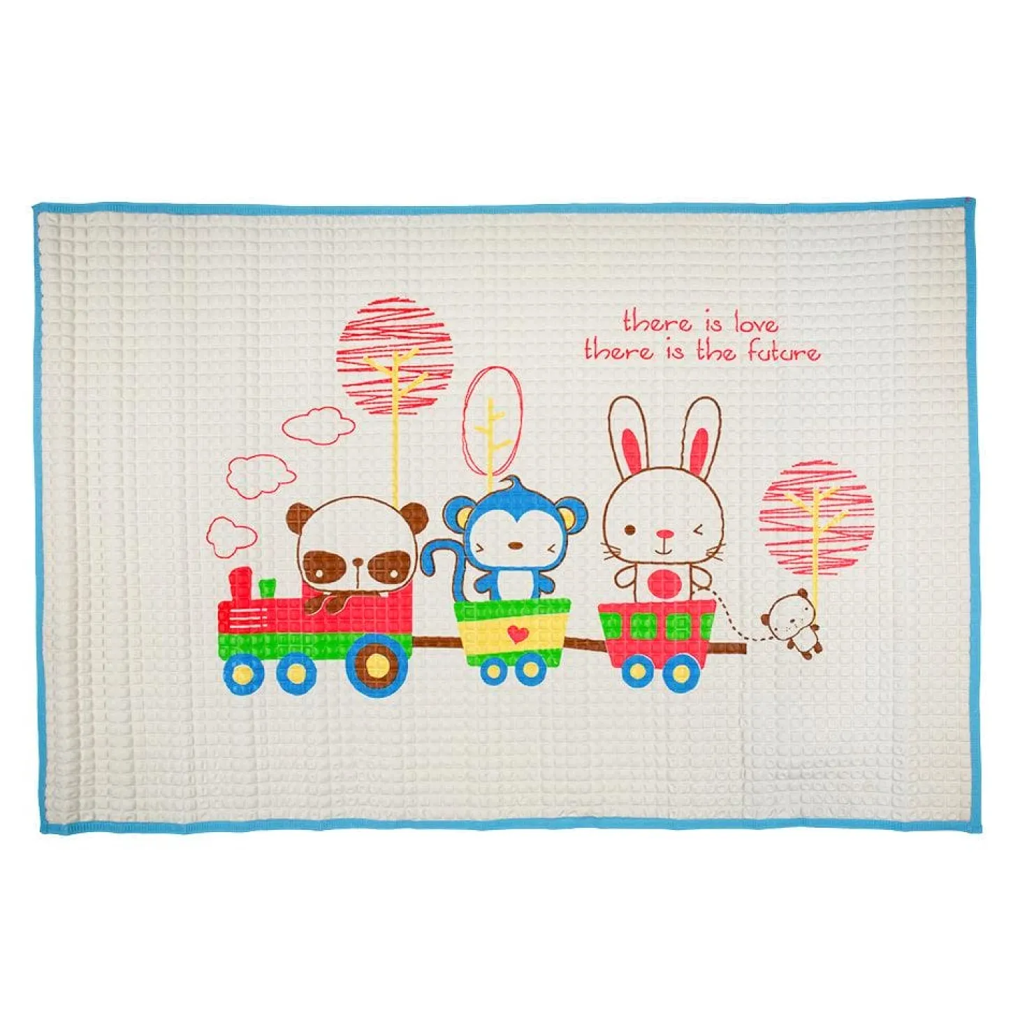 Animal Chu Chu Train Blue Air Filled Waterproof Massage Mat