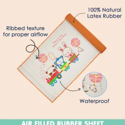 Animal Chu Chu Train Orange Air Filled Waterproof Massage Mat