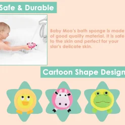Animal Multicolour 2 Pk Bath Sponge