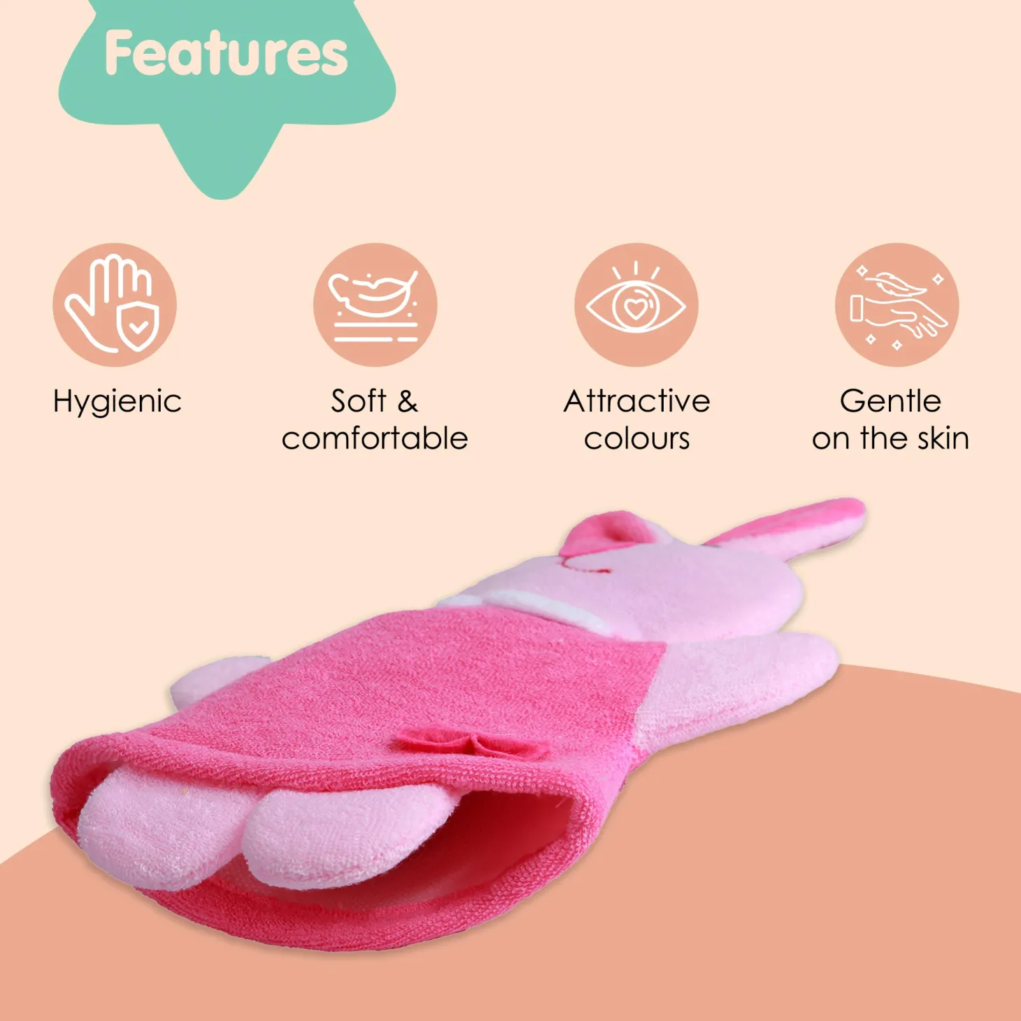 Animal Pink Cartoon Bath Glove