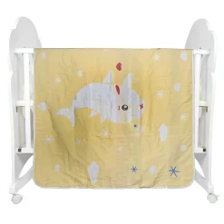 Animal Print Yellow Embossed Baby Large Muslin Blanket