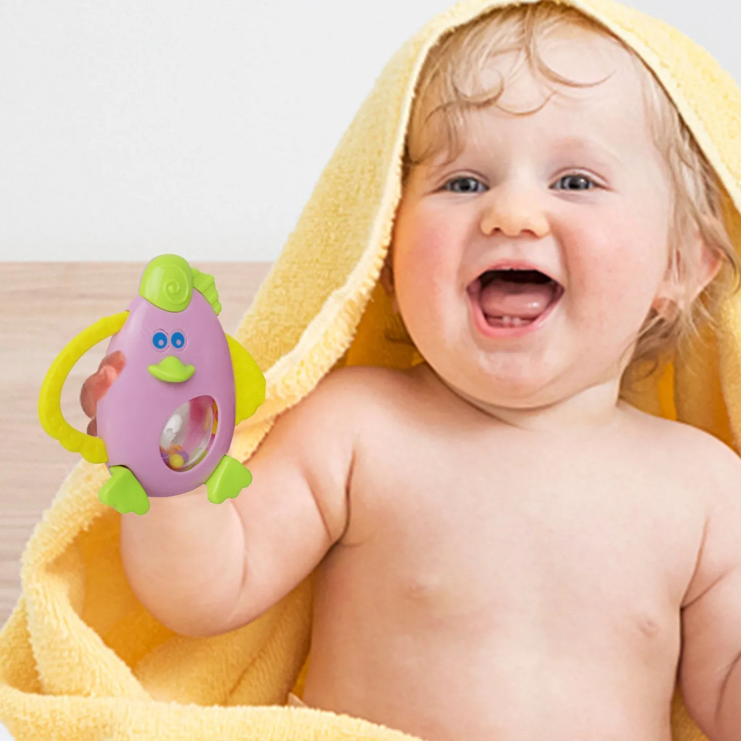Animal Purple Rattle Toy