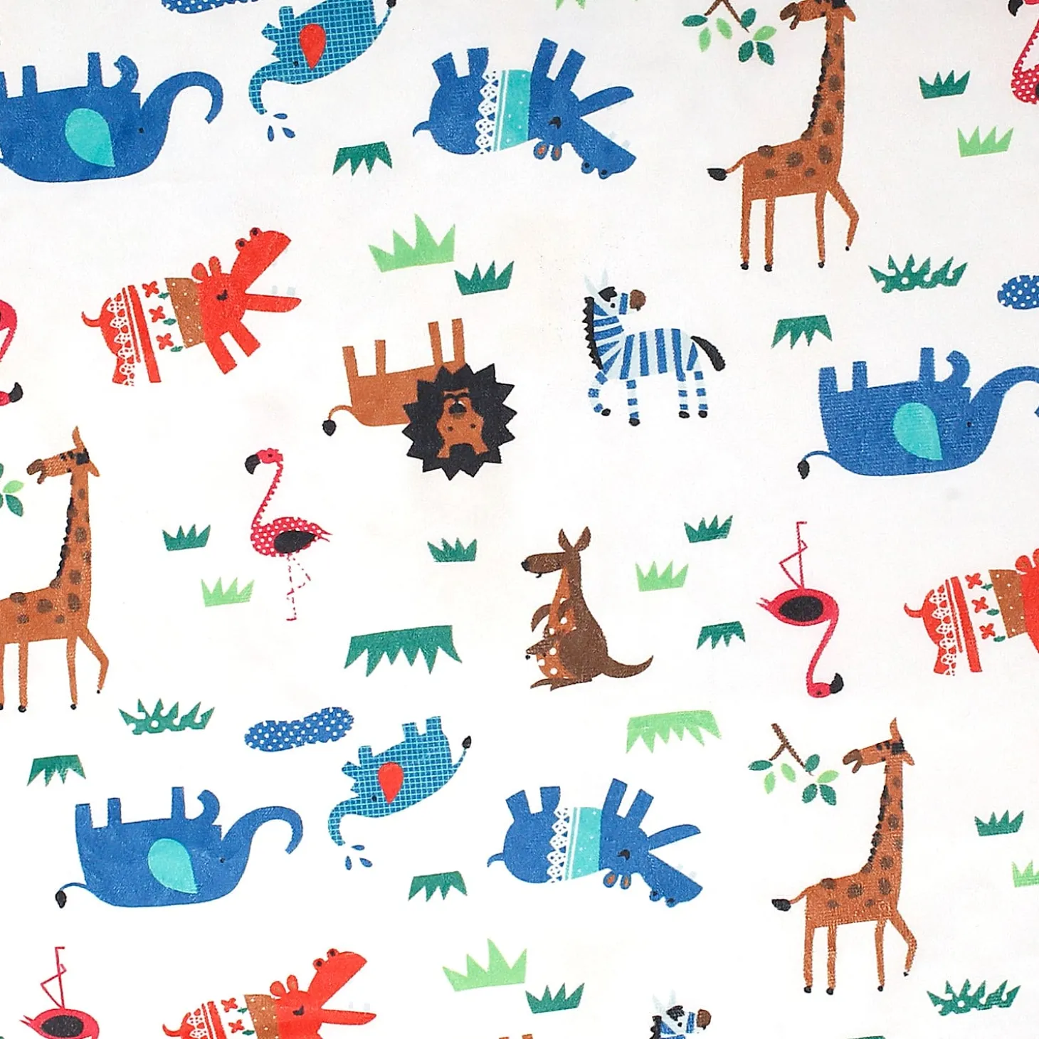 Animals And Grass Blue Blanket