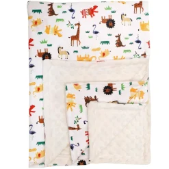 Animals And Grass Cream Blanket