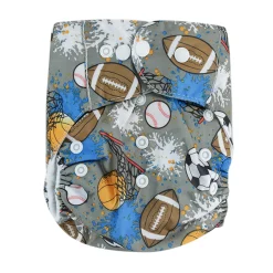 Athlete Grey Adjustable & Washable Diaper