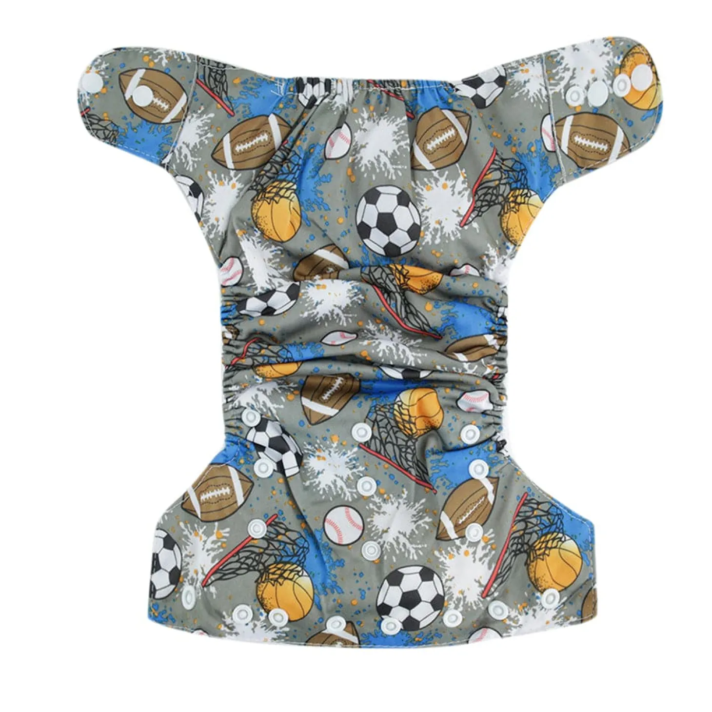 Athlete Grey Adjustable & Washable Diaper