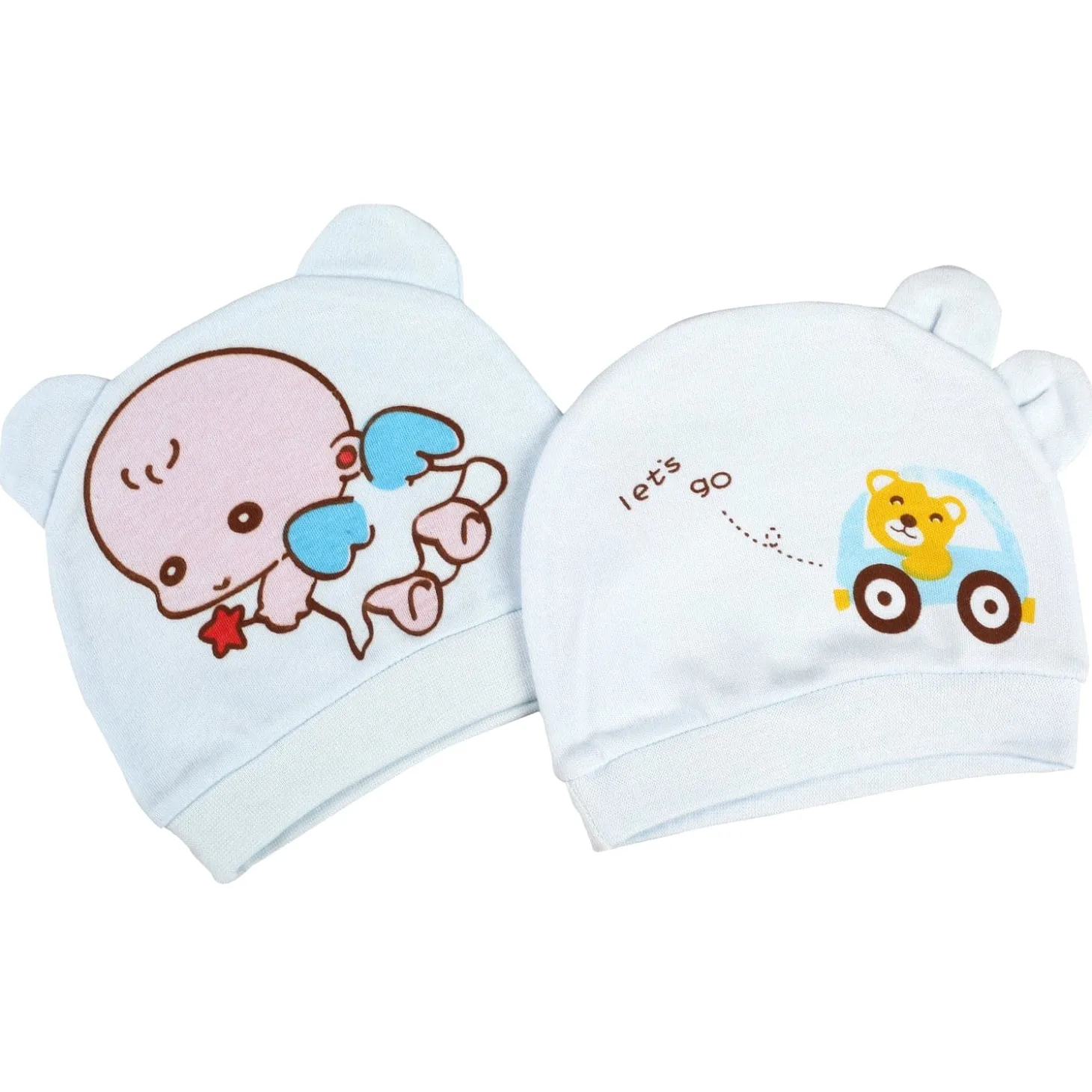 Baby Angel Blue 2 Pk Caps