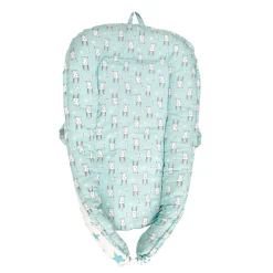 Baby Bed Cum Carry Nest Star And Rabbit Blue