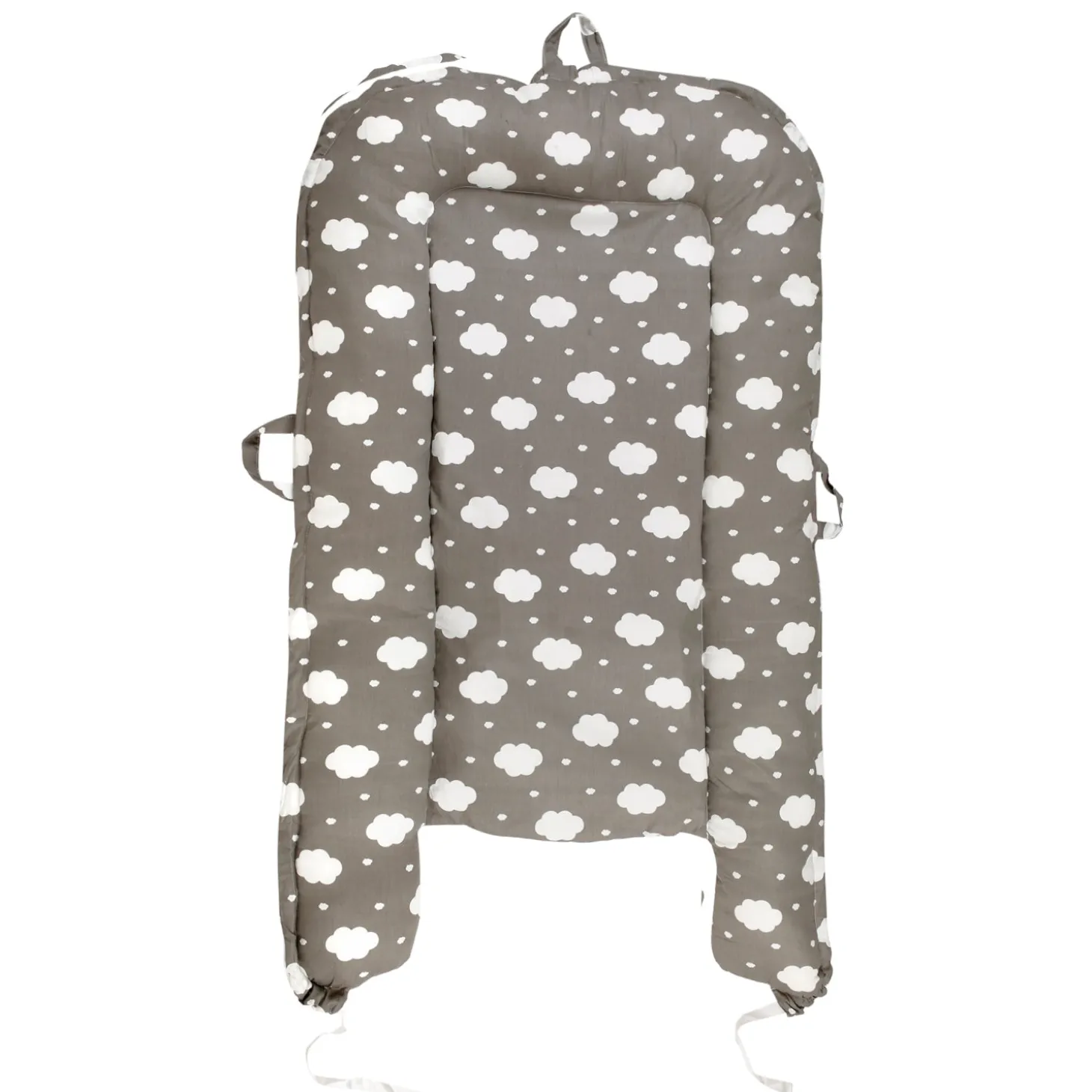 Baby Bed Cum Carry Nest Sleeping On A Cloud Grey