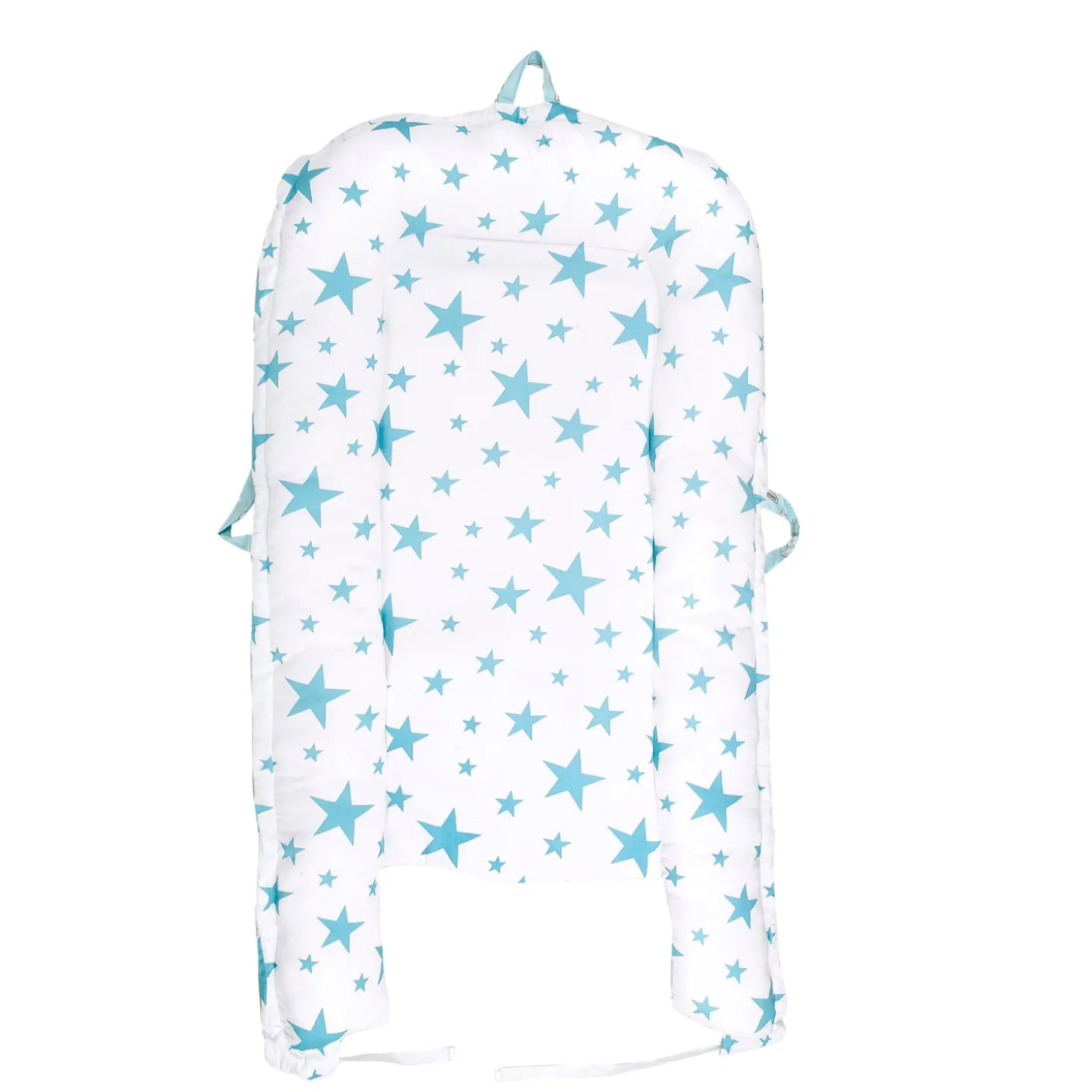 Baby Bed Cum Carry Nest Star And Rabbit Blue