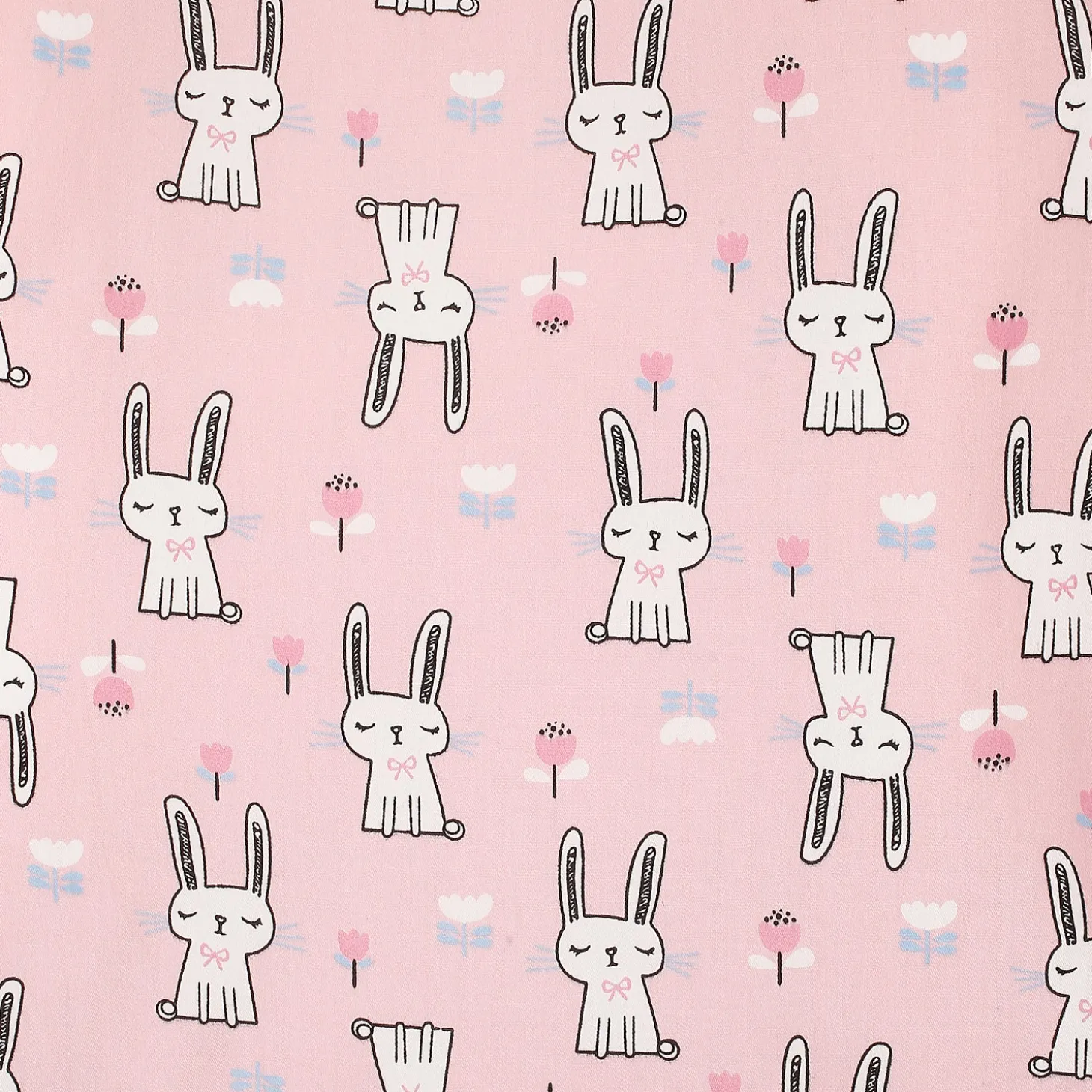Baby Bed Cum Carry Nest Star And Rabbit Pink