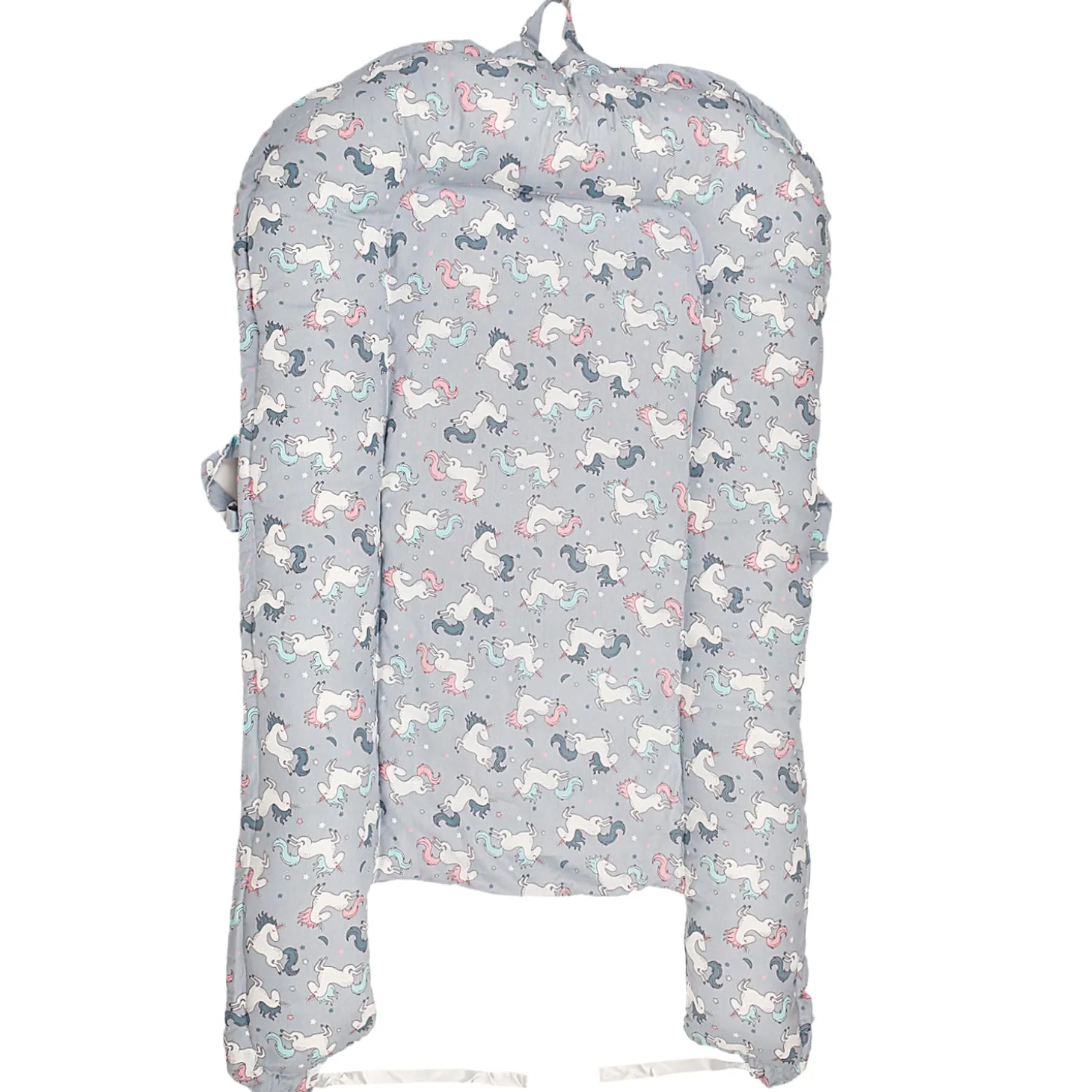 Baby Bed Cum Carry Nest Starry Unicorn Grey