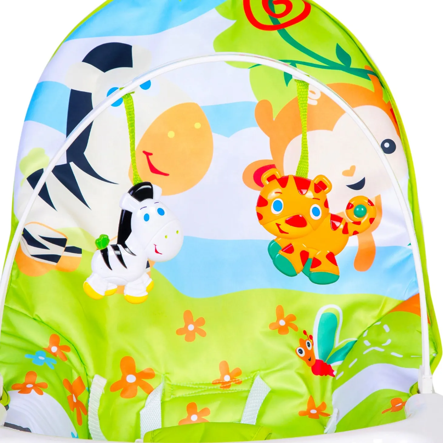 Baby Moo 2 In 1 Rocker Cum Feeding Chair 20 Kg Green