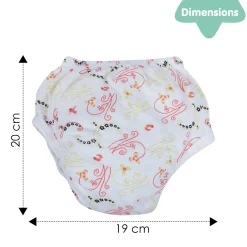 Baby Moo Abstract Reusable Cloth Training Diaper Panty - Multicolour