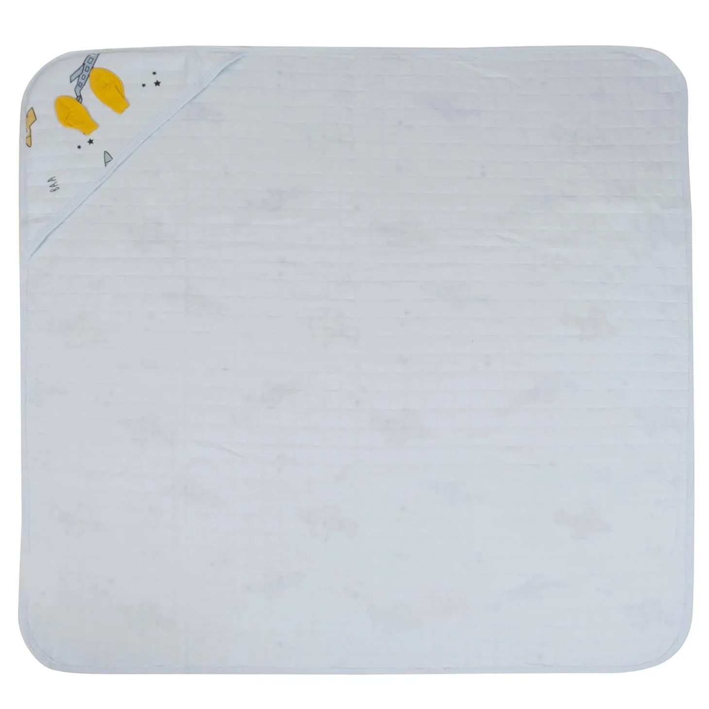 Baby Moo Aeroplane Soft Warm Hooded Wrapper - White