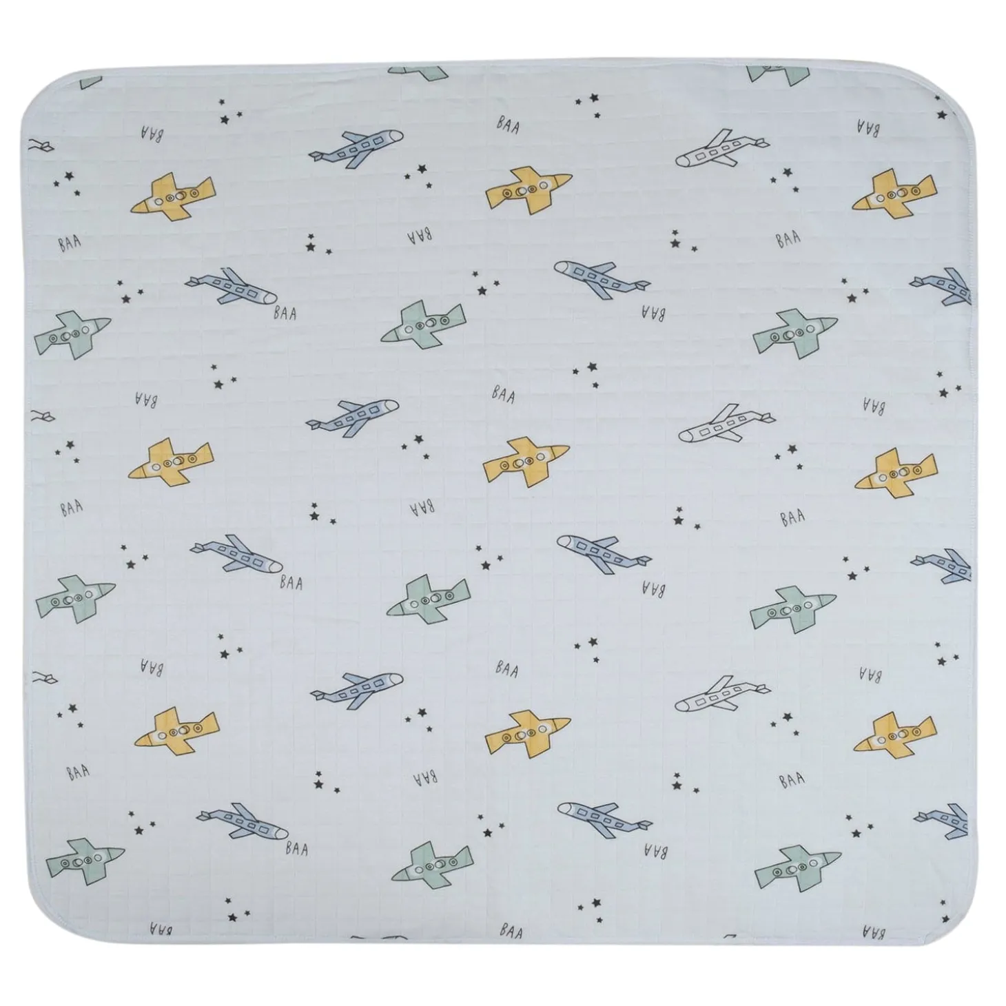 Baby Moo Aeroplane Soft Warm Hooded Wrapper - White