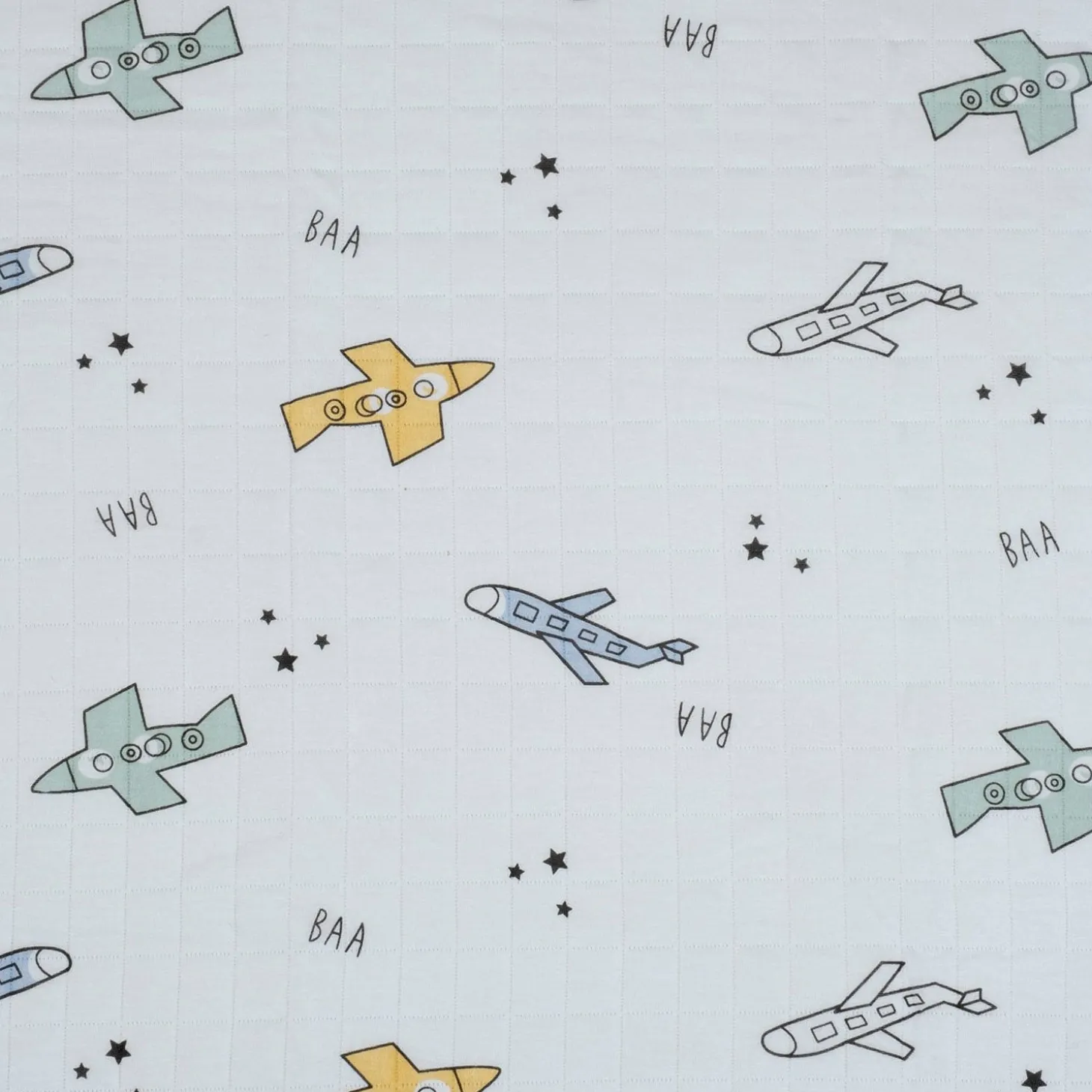 Baby Moo Aeroplane Soft Warm Hooded Wrapper - White