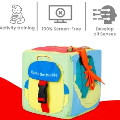 Baby Moo All In One Activity Cube 6 Side Play Educational Toy - Multicolour