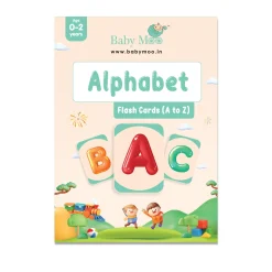 Baby Moo Alphabet A To Z 26 Flash Cards - Green, Peach