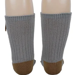 Baby Moo Animal Applique Ribbed Soft Socks Pack of 2 - Grey, Blue