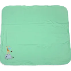 Baby Moo Animal Embroidery Soft Reversible Wrapper - Green
