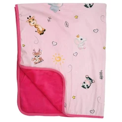 Baby Moo Animal Kingdom All Season Premium Blanket - Pink