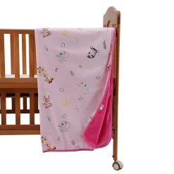 Baby Moo Animal Kingdom All Season Premium Blanket - Pink