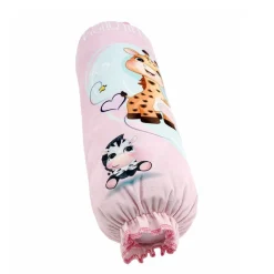 Baby Moo Animal Kingdom Velvet Side Bolster And U Shape Matching Pillow Set - Pink