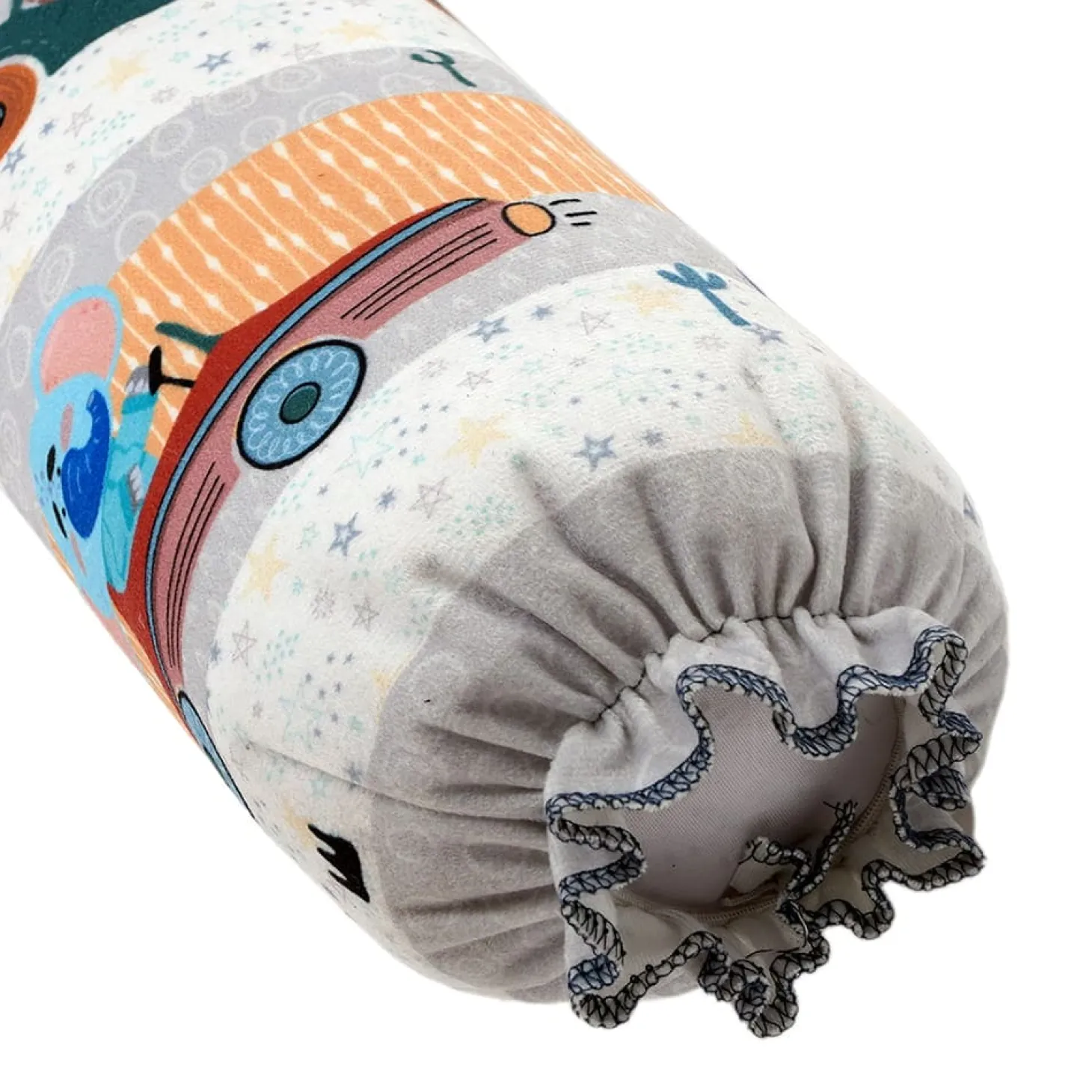 Baby Moo Animal Safari 2 Pcs Velvet Large Bolster Set - Yellow