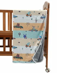 Baby Moo Animal Safari All Season Premium Blanket - Yellow