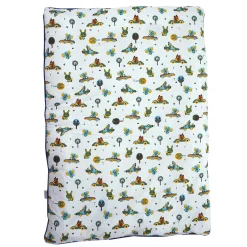 Baby Moo Animal Safari Soft Velvet U Pillow, 2 Side Bolsters Mattress Set - Yellow