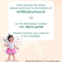 Baby Moo Animals Personalised Name Self Adhesive Transparent Embossed Stickers, 3D Labels 10 Pcs Stationery Set for Children - Multicolour