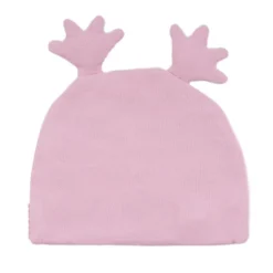 Baby Moo Antler All Season Stretchable Hosiery Warm 3D Beanie Cap - Pink