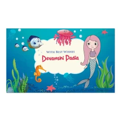 Baby Moo Aqua World 40 Gift Card Pack Personalised Wish Tags - Blue