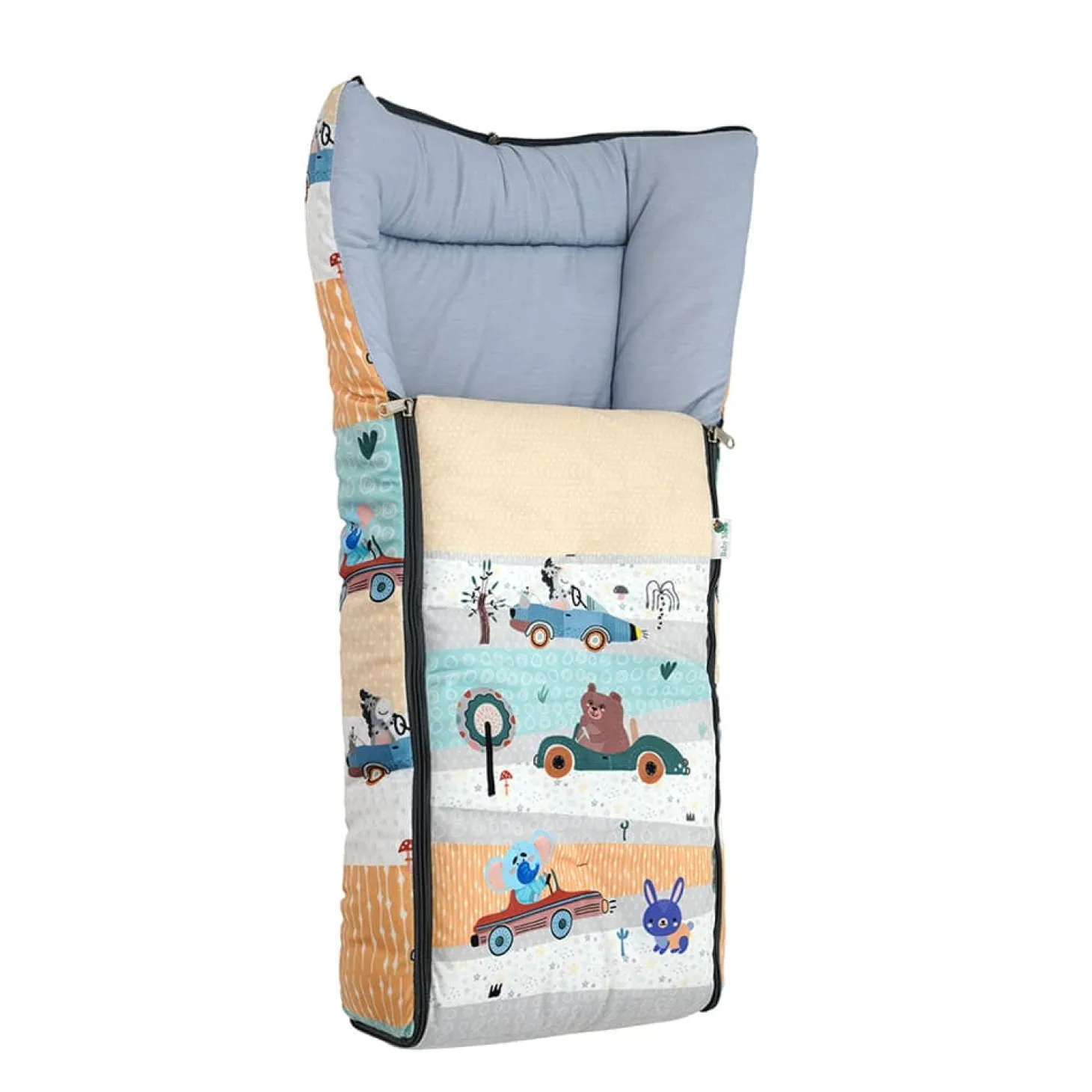 Baby Moo Bear in Car Premium Carry Nest Velvet With Hosiery Lining Sleeping Bag - Yellow