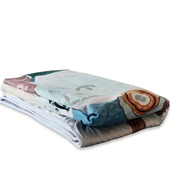 Baby Moo Bear in Car Velvet And Fur XL Blanket - Yellow