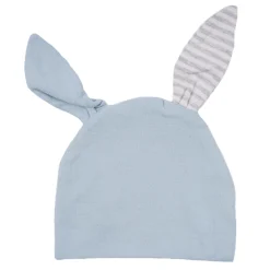 Baby Moo Big Bunny Ears All Season Stretchable Hosiery Warm 3D Beanie Cap - Blue