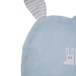 Baby Moo Big Bunny Ears All Season Stretchable Hosiery Warm 3D Beanie Cap - Blue