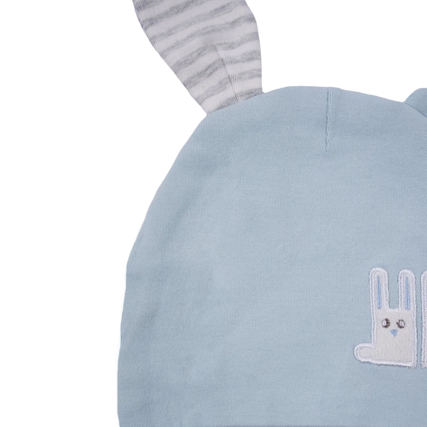 Baby Moo Big Bunny Ears All Season Stretchable Hosiery Warm 3D Beanie Cap - Blue