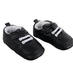 Baby Moo Black Velcro Booties