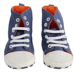 Baby Moo Blue High Top Booties