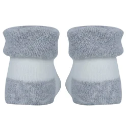 Baby Moo Bunny And Cow 3D Rattle Anti-Skid Socks Booties Pack of 2 - Green, Grey