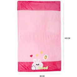 Baby Moo Bunny Plush Cotton All Season Nursery Blanket - Pink