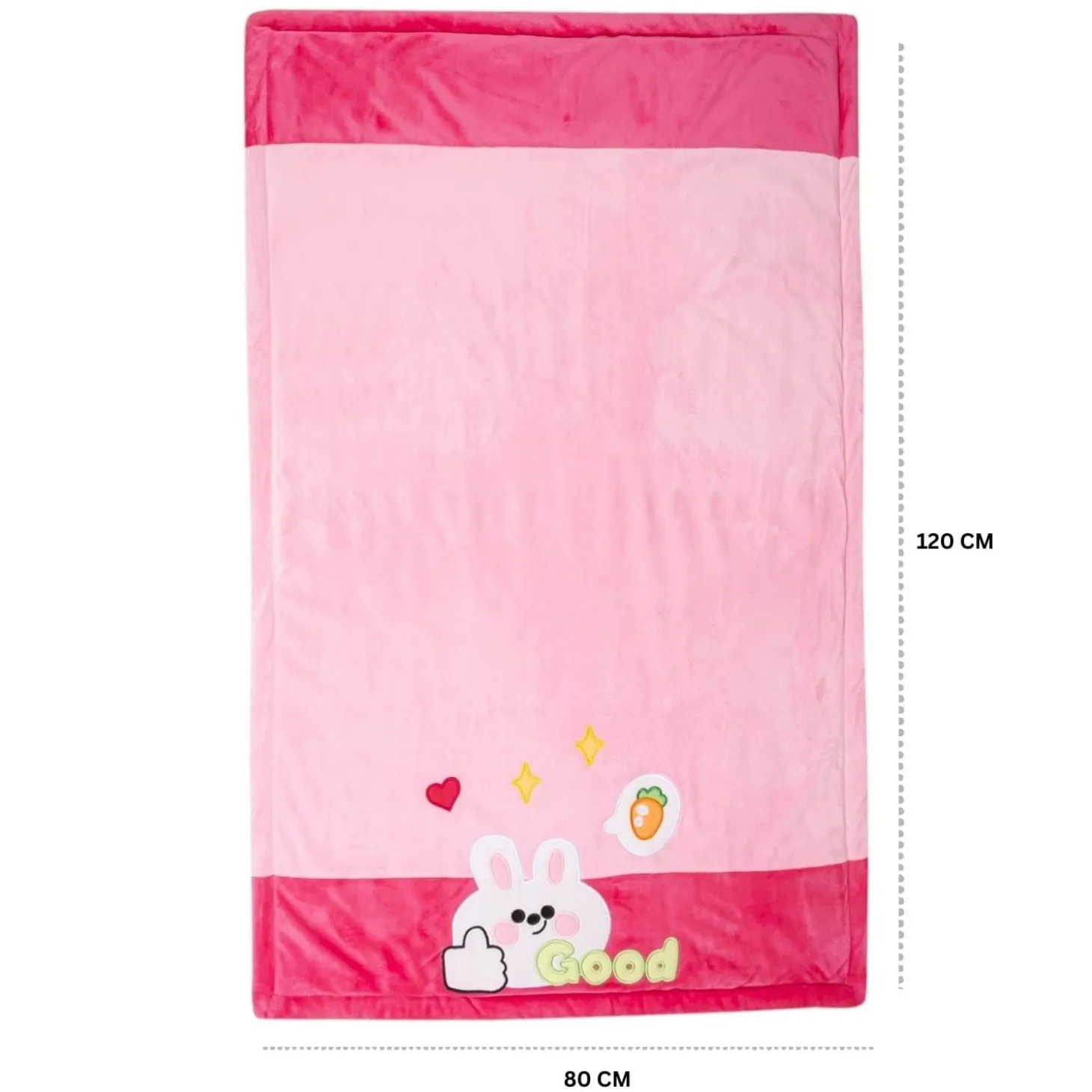 Baby Moo Bunny Plush Cotton All Season Nursery Blanket - Pink