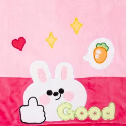Baby Moo Bunny Plush Cotton All Season Nursery Blanket - Pink