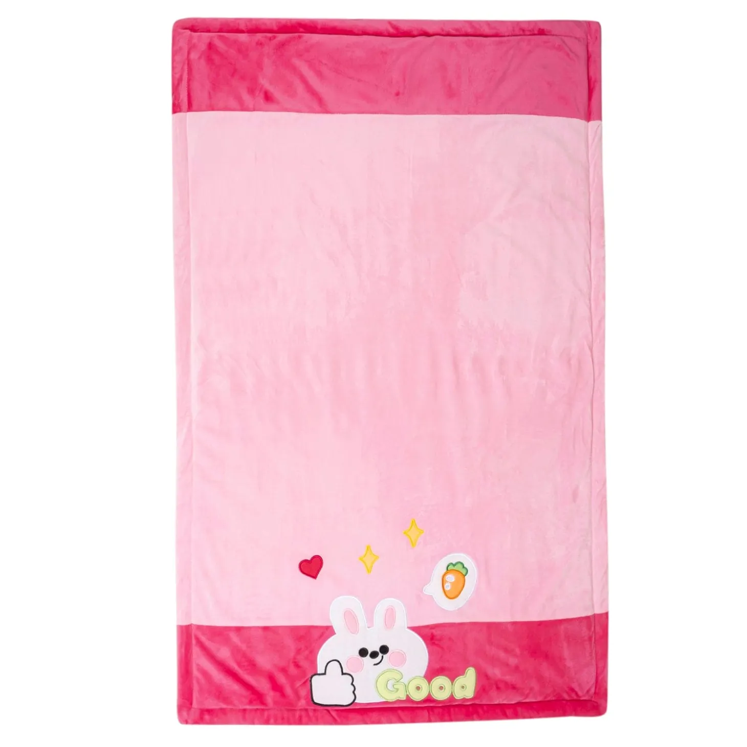 Baby Moo Bunny Plush Cotton All Season Nursery Blanket - Pink