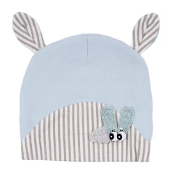 Baby Moo Busy Bee All Season Stretchable Hosiery Warm 3D Beanie Cap - Blue